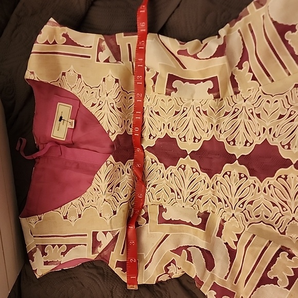 Moulinette Soeurs Raspberry lace cut out dress. - Picture 10 of 14